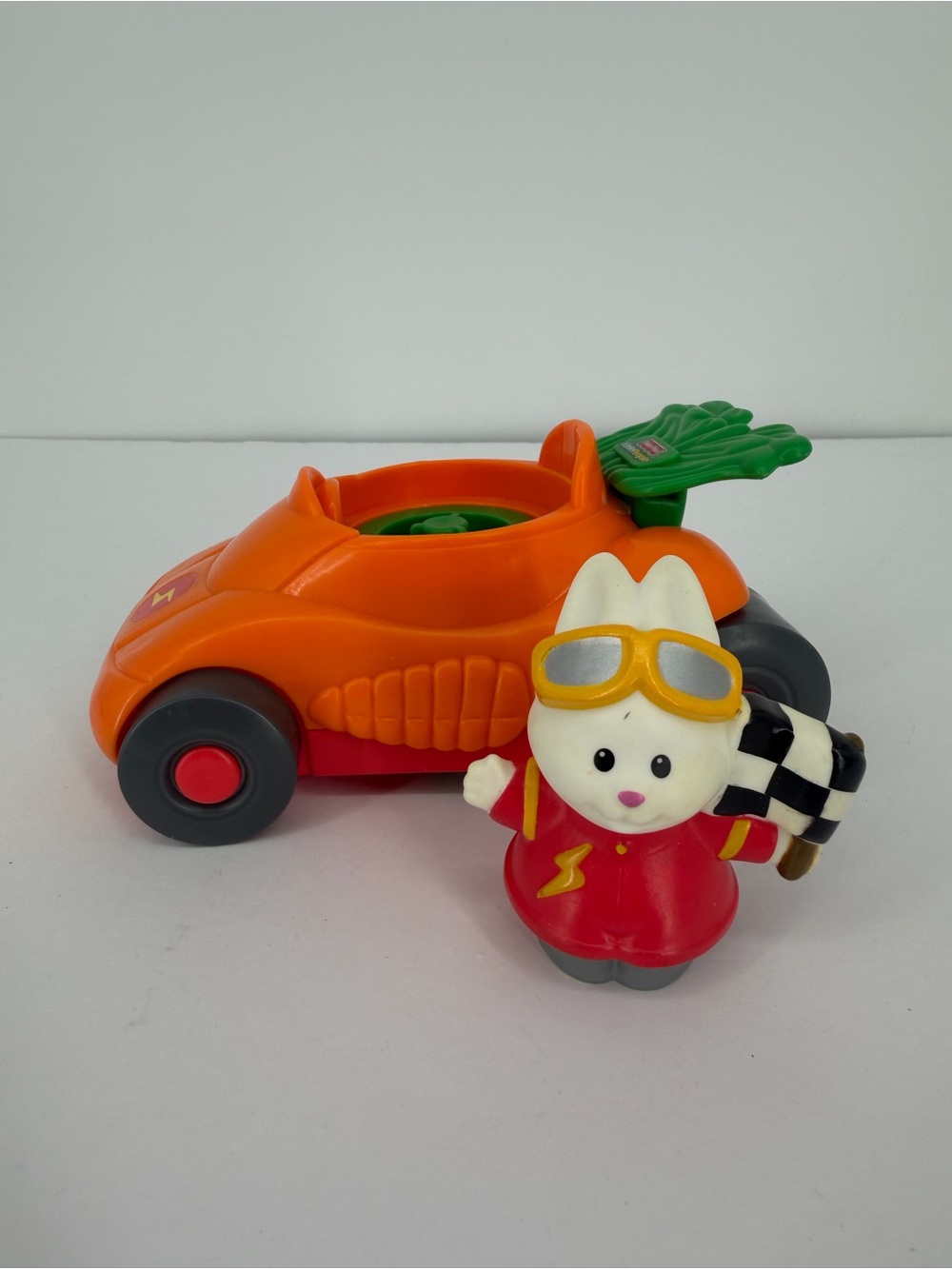 Fisher Price Little People 2009 Animalville Speeder Rabbit & Amp  Race Car RARE